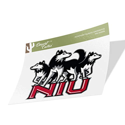 8 Inch Sticker Northern Illinois University NIU Huskies NCAA Name Logo Vinyl Decal Laptop Water Bottle Car Scrapbook 